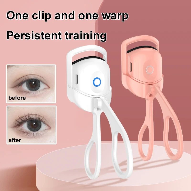 USB Electric Quick Heated Eyelash Heating Curling Clip Long Lasting Portable Eyelash Curler Tools