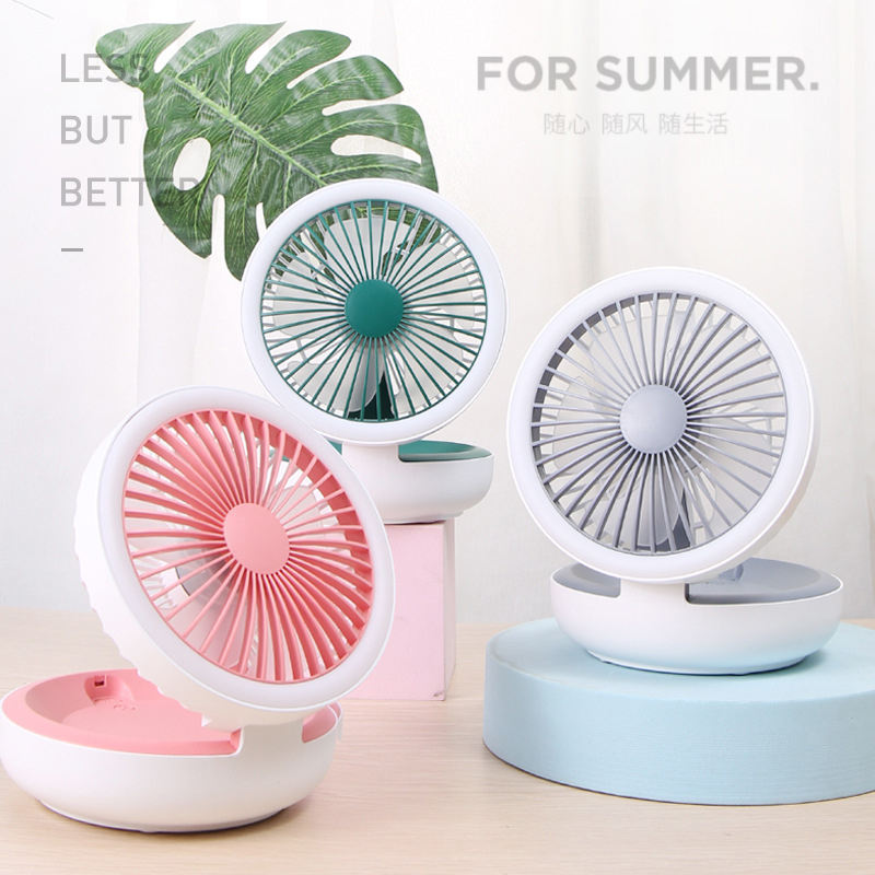 Rechargeable Mini Portable Fan USB LED Night Light With Stand. GsmartBD Best Online Shop